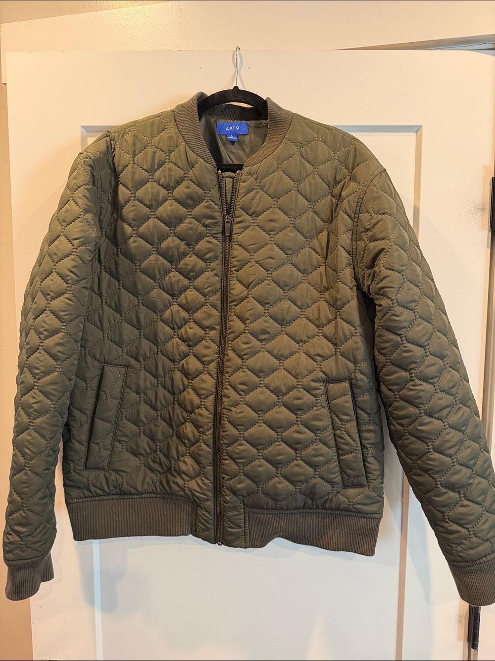 Apt. 9 Olive Quilted Bomber Jacket